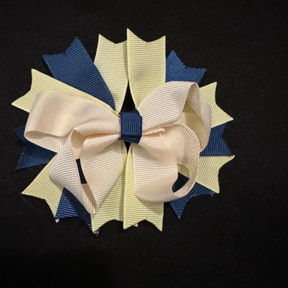 Rainbow Bright 3 Bows in 1 Deluxe Bow  9712  Handmade NWT Boutique